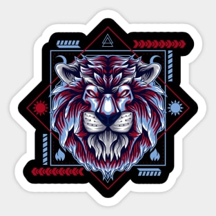 lion artwork Sticker